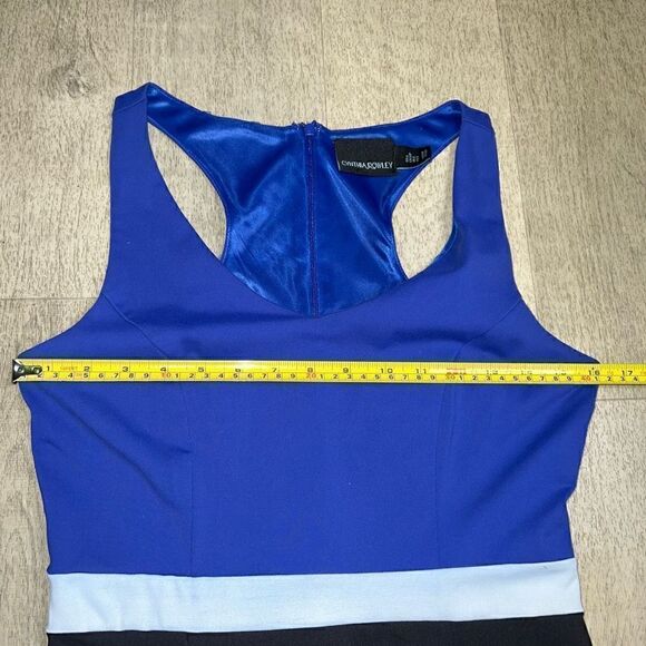 Cynthia Rowley, Black & Blue Bodycon Colorblock Mini Dress, Women’s Small - Picture 5 of 10